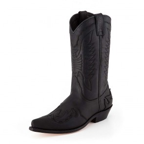 Western Boots Sancho Abarca 5119 Pull gras Negro black