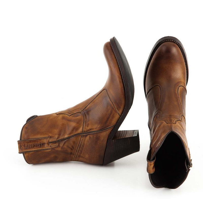 Stieflette Sancho Abarca 10150 Santander Dark Tan braun