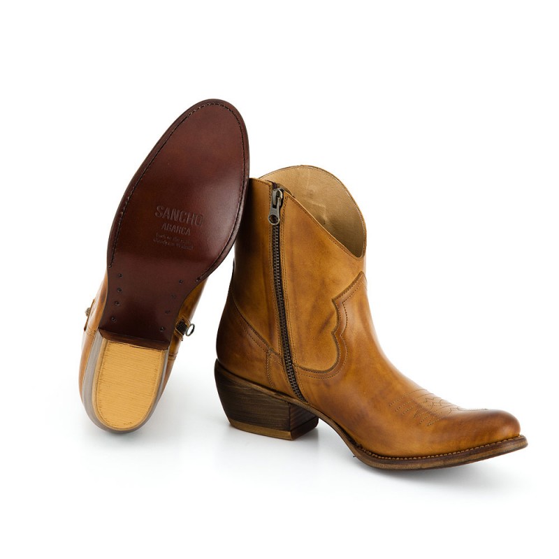 ladies' ankle boot Sancho Abarca 2296 MAYLOW - light brown