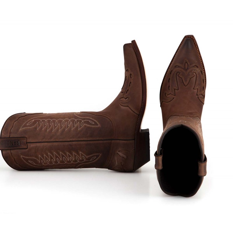 5119 Cowboy Boots Sancho Abarca crazy saddale brown