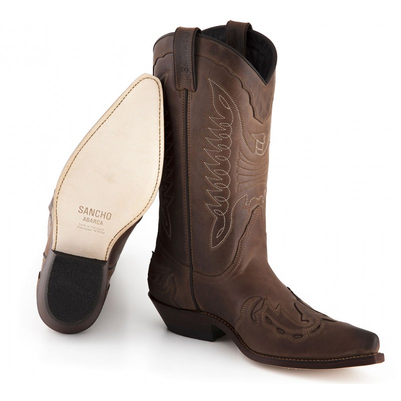 5119 Cowboy Boots Sancho Abarca crazy saddale brown
