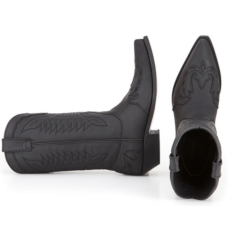 Western Boots Sancho Abarca 5119 Pull gras Negro black