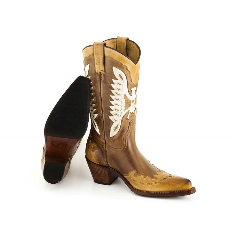 Fashion Western Boot Nevada Sancho abarca 7806 - Stbu Taube / Vanille