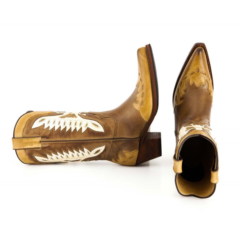 Fashion Western Boot Nevada Sancho abarca 7806 - Stbu Taube / Vanille