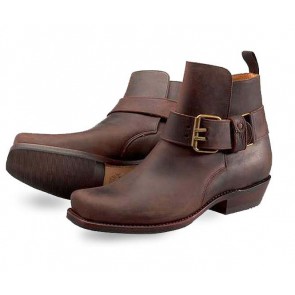 Sancho Abarca 5585 Biker Stiefelette LEGEND - Crazy old Saddale braun