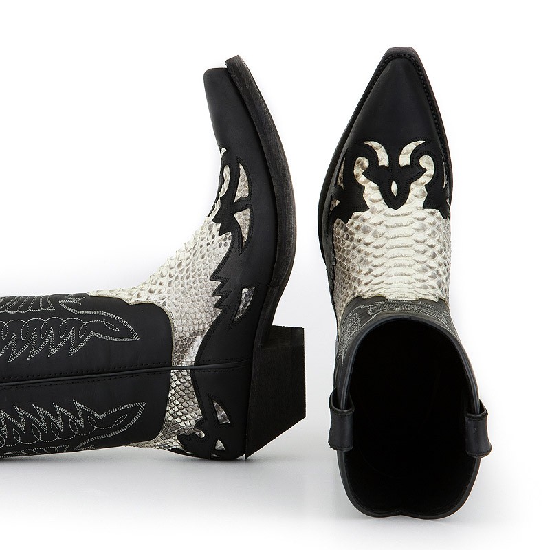 Sancho Abarca Boots 10106 Crazy Negro / Piton Natural