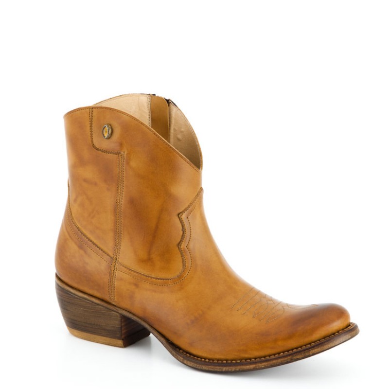 Damen Stiefelette Sancho Abarca 2296 MAYLOW - hellbraun