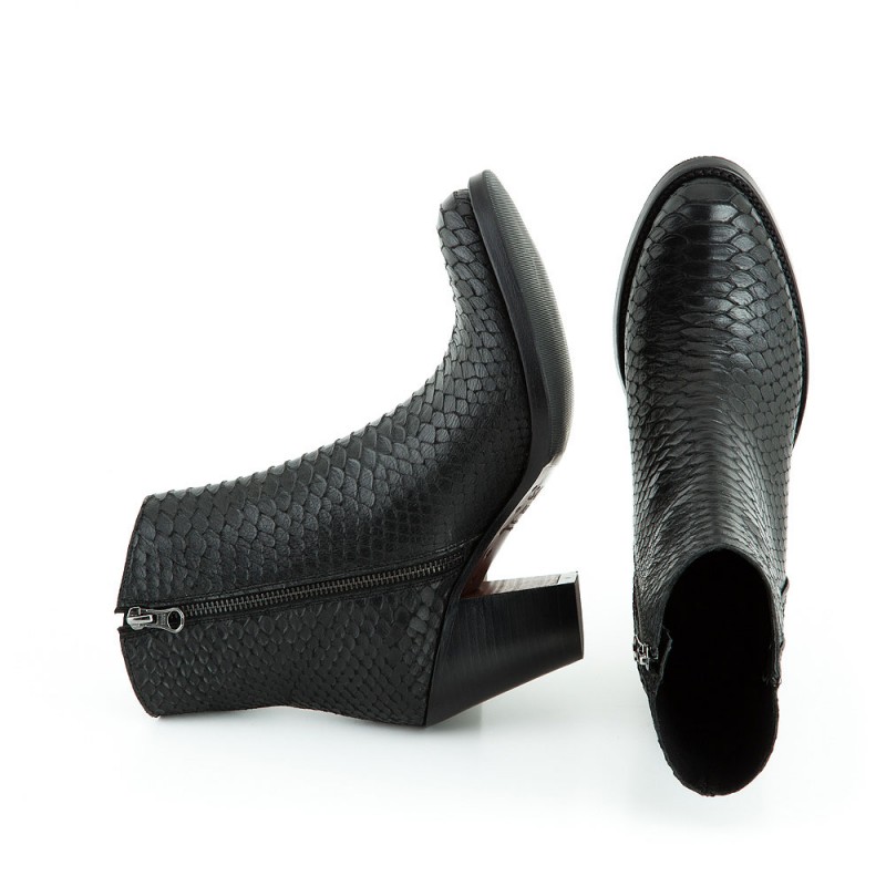 Damen Stiefelette Blackhole Sancho Abarca 2308 Madrid Negro schwarz