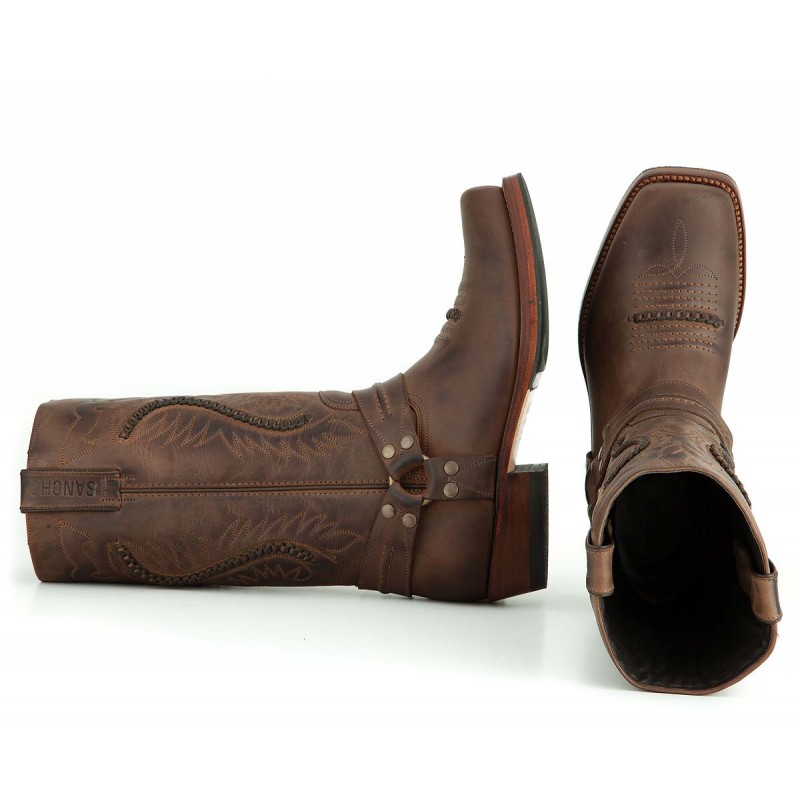 Biker Boot Sancho Abarca 5859 Showoff crazy saddale braun