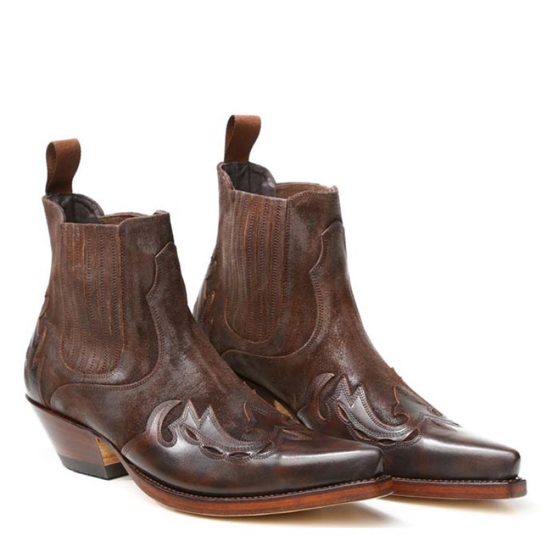 Western Stiefelette Sancho Abarca Boots 6152 old Machado braun