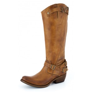 Sancho Abarca 9018 Bota caña alta para mujeres con cremallera