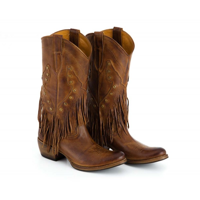 Fransen Westernstiefel Me Too Sancho Abarca 2315 braun