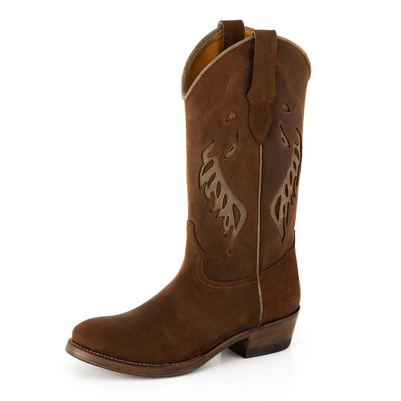 Sancho Abarca 2323 Nubuk Bota Mujer estilo gaucho